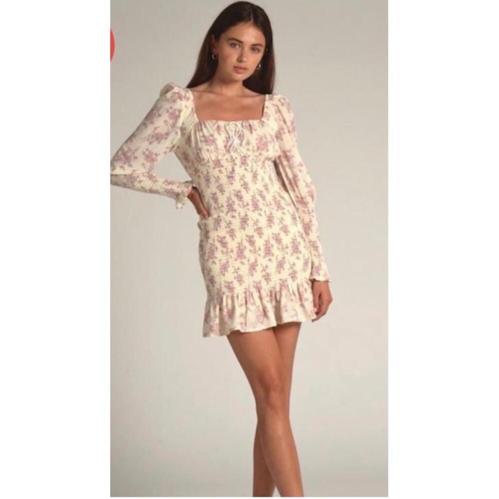 Cistar New York Floral Print Smocked Waist‎ Dress